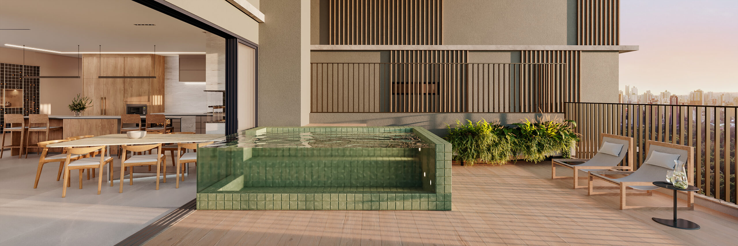 Apartamento 276 m² - Varanda com piscina